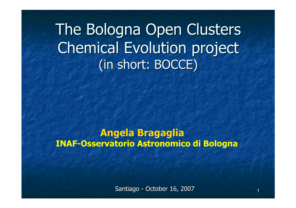 The Bologna Open Clusters Chemical Evolution Project