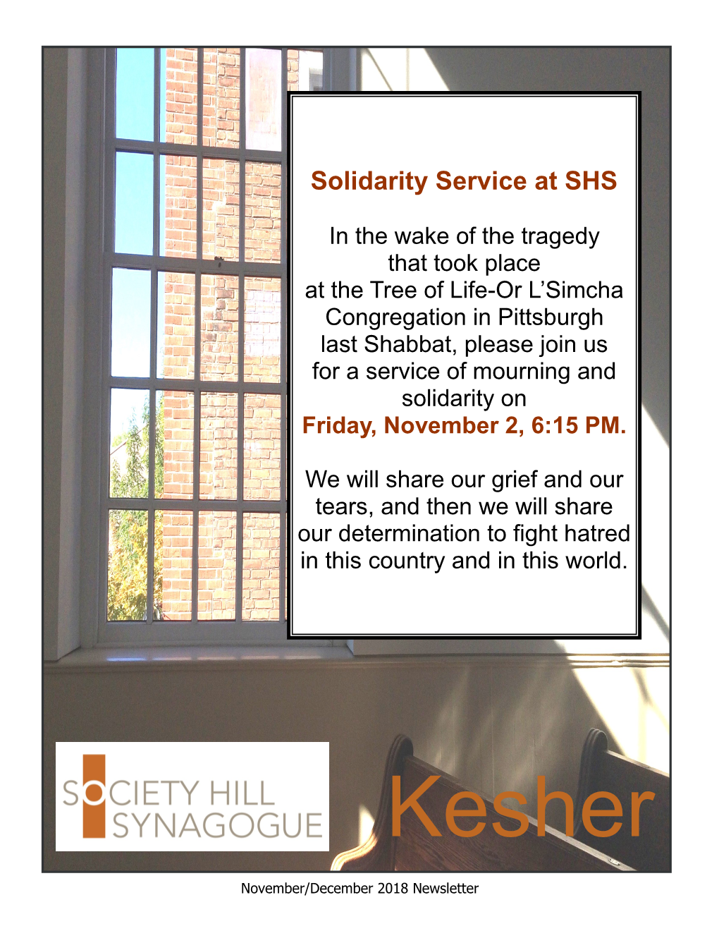 Solidarity Service at SHS