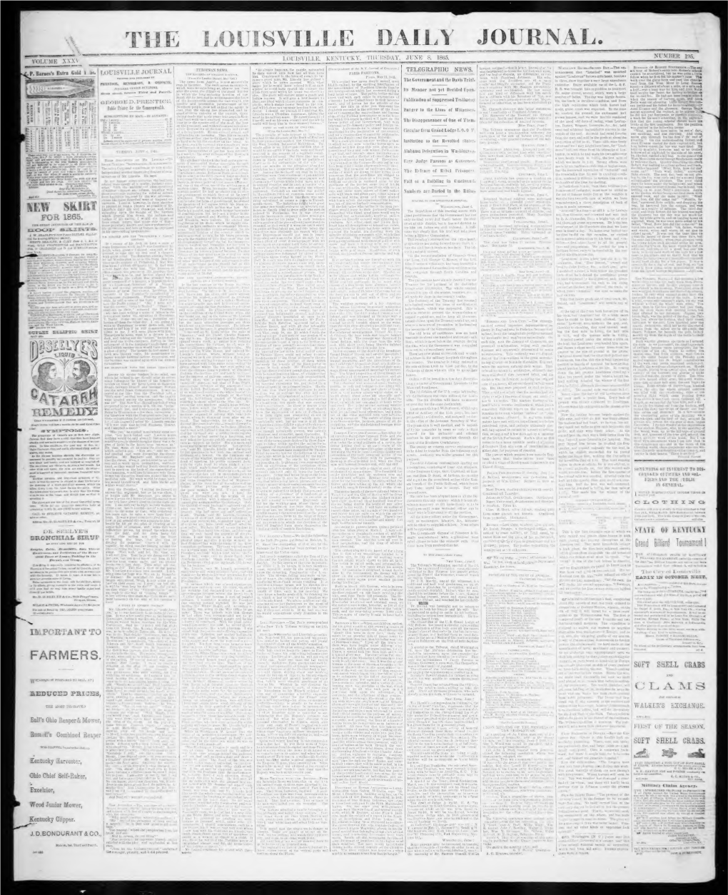 Louisville Daily Journal (Louisville, Ky. : 1833): 1865-06-08