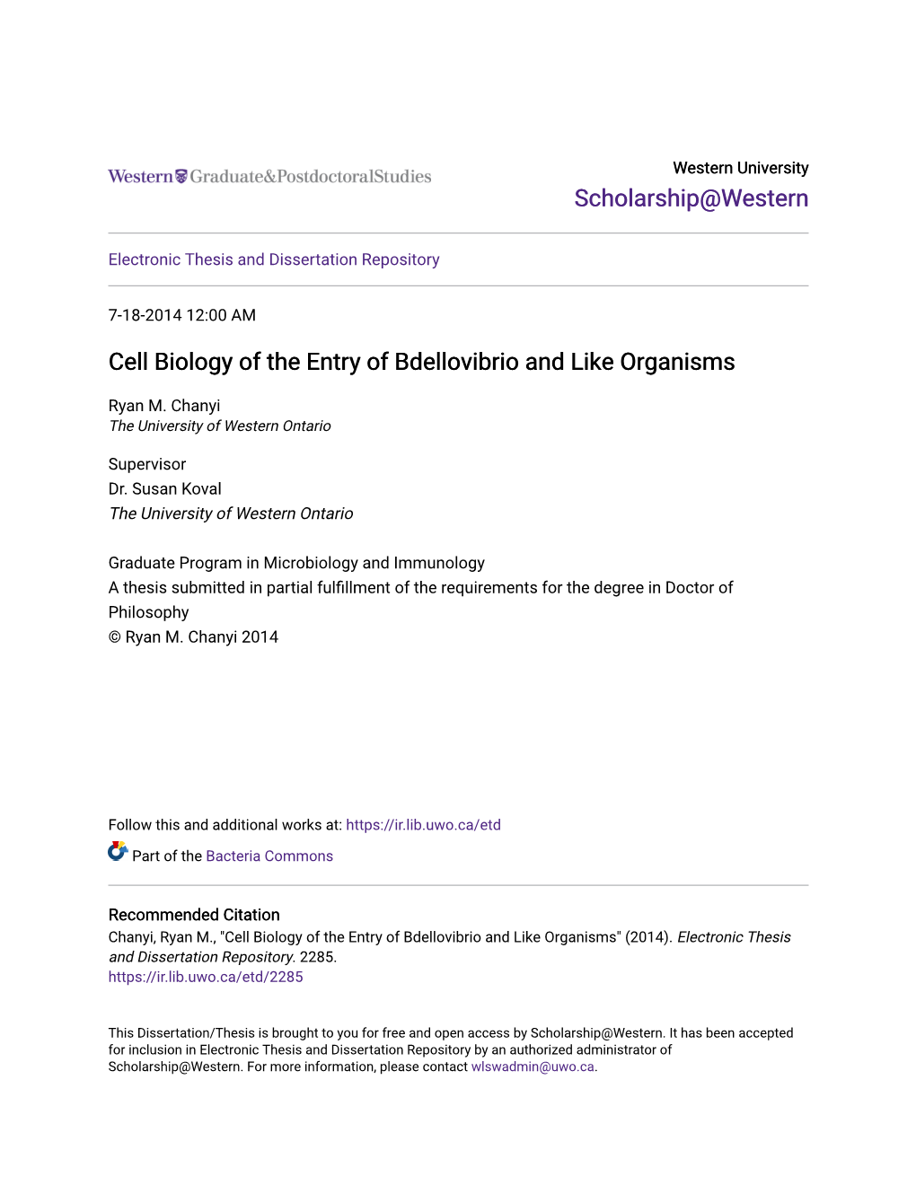 Cell Biology of the Entry of Bdellovibrio and Like Organisms