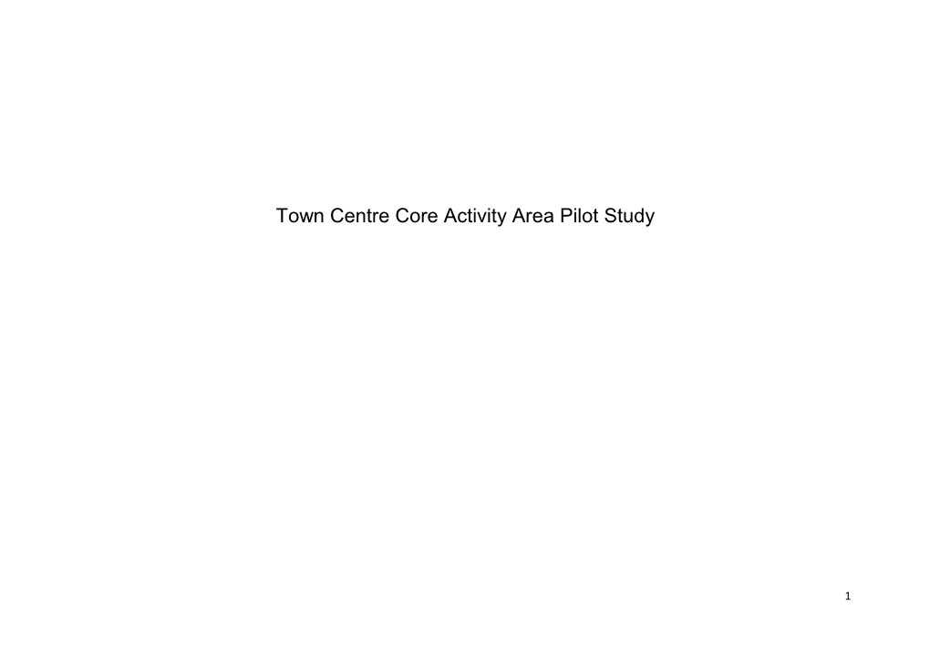 Town Centre Core Activity Area Pilot Study