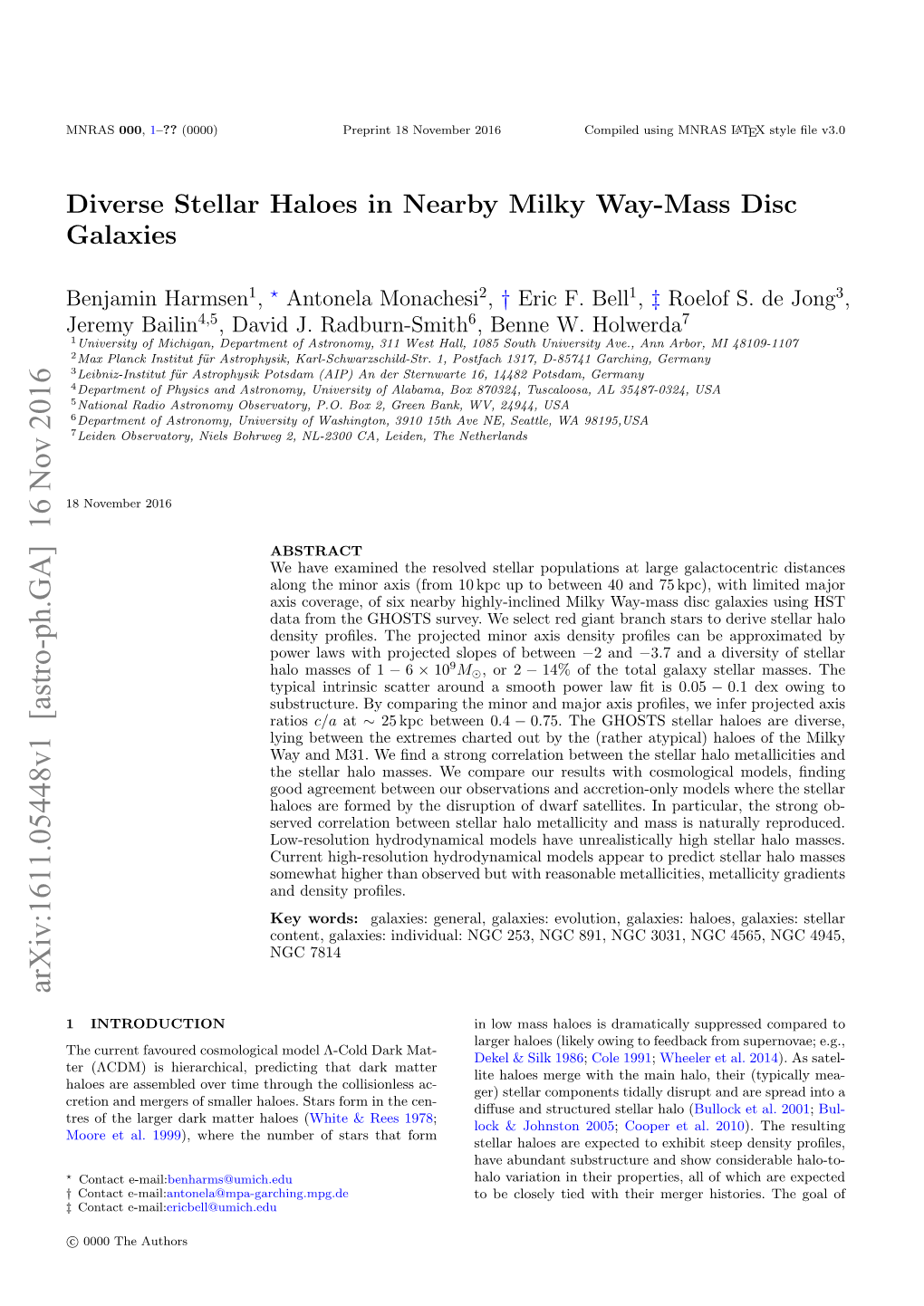 Diverse Stellar Haloes in Nearby Milky Way-Mass Disc Galaxies