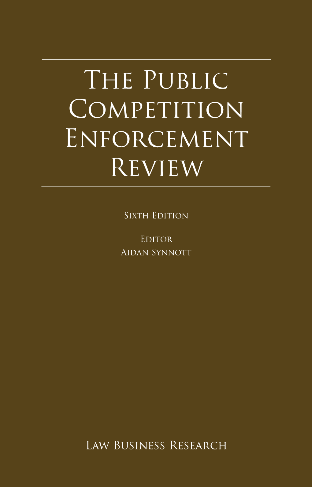 The Public Competition Enforcement Review