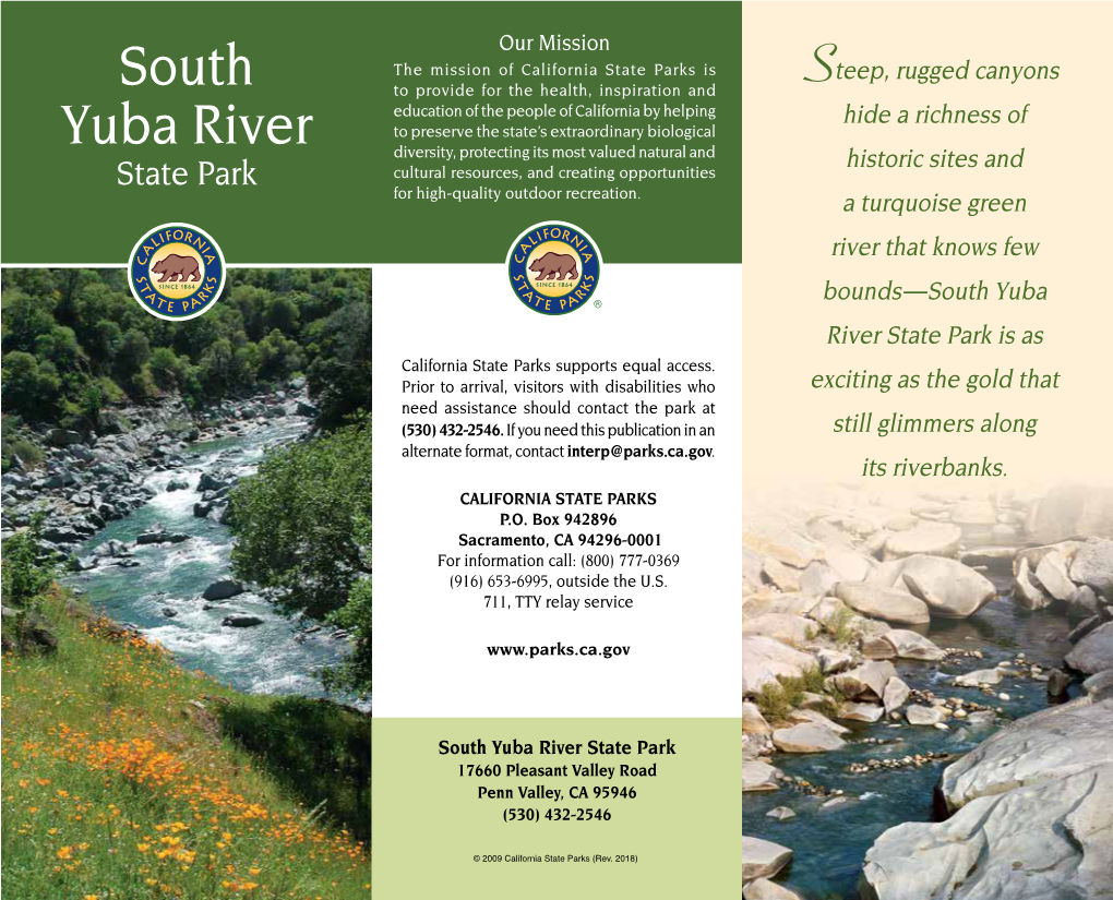 South Yuba River State Park Is As California State Parks Supports Equal Access