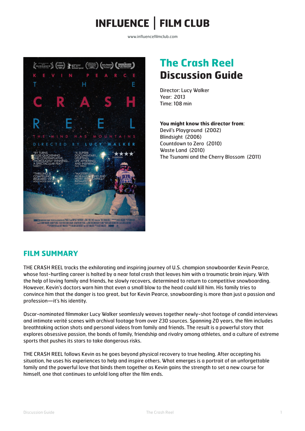 The Crash Reel Discussion Guide