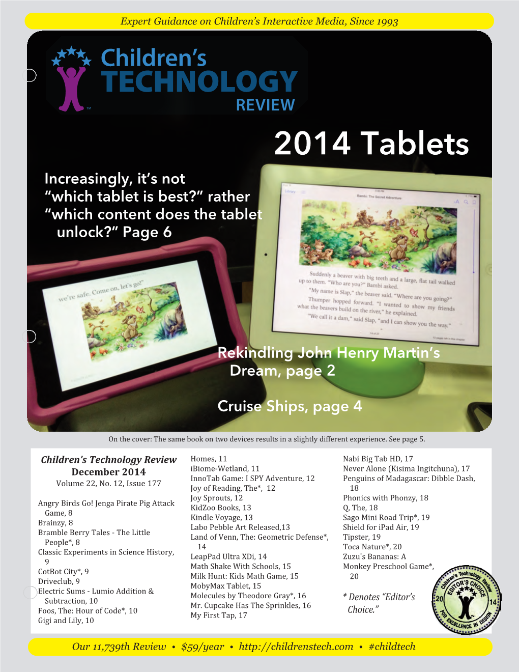 2014 Tablets Increasingly, It’S Not “Which Tablet Is Best?” Rather “Which Content Does the Tablet Unlock?” Page 6