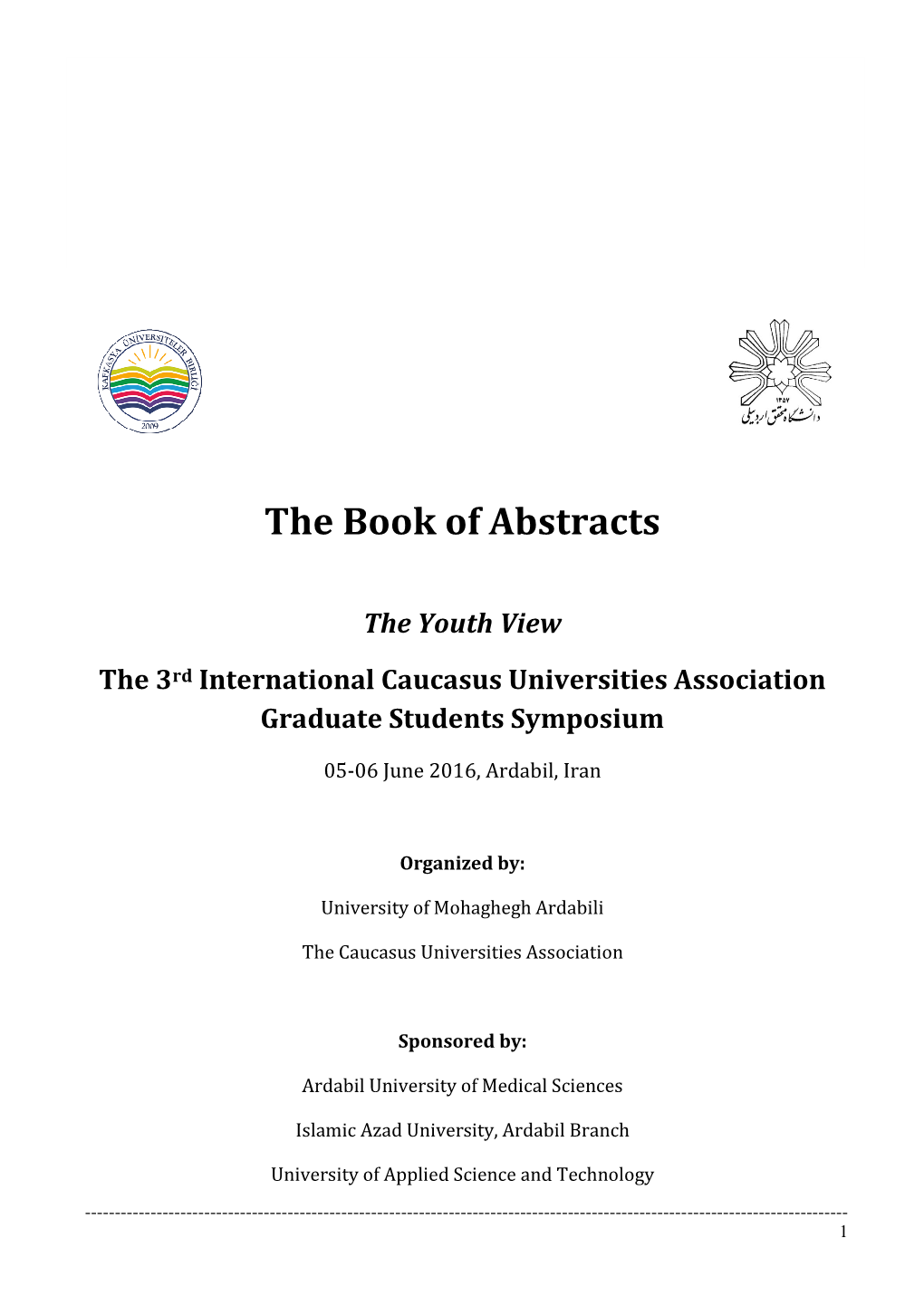 The Book of Abstracts