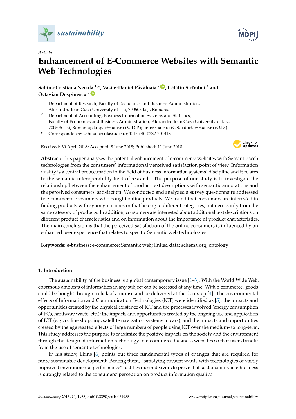 Enhancement of E-Commerce Websites with Semantic Web Technologies