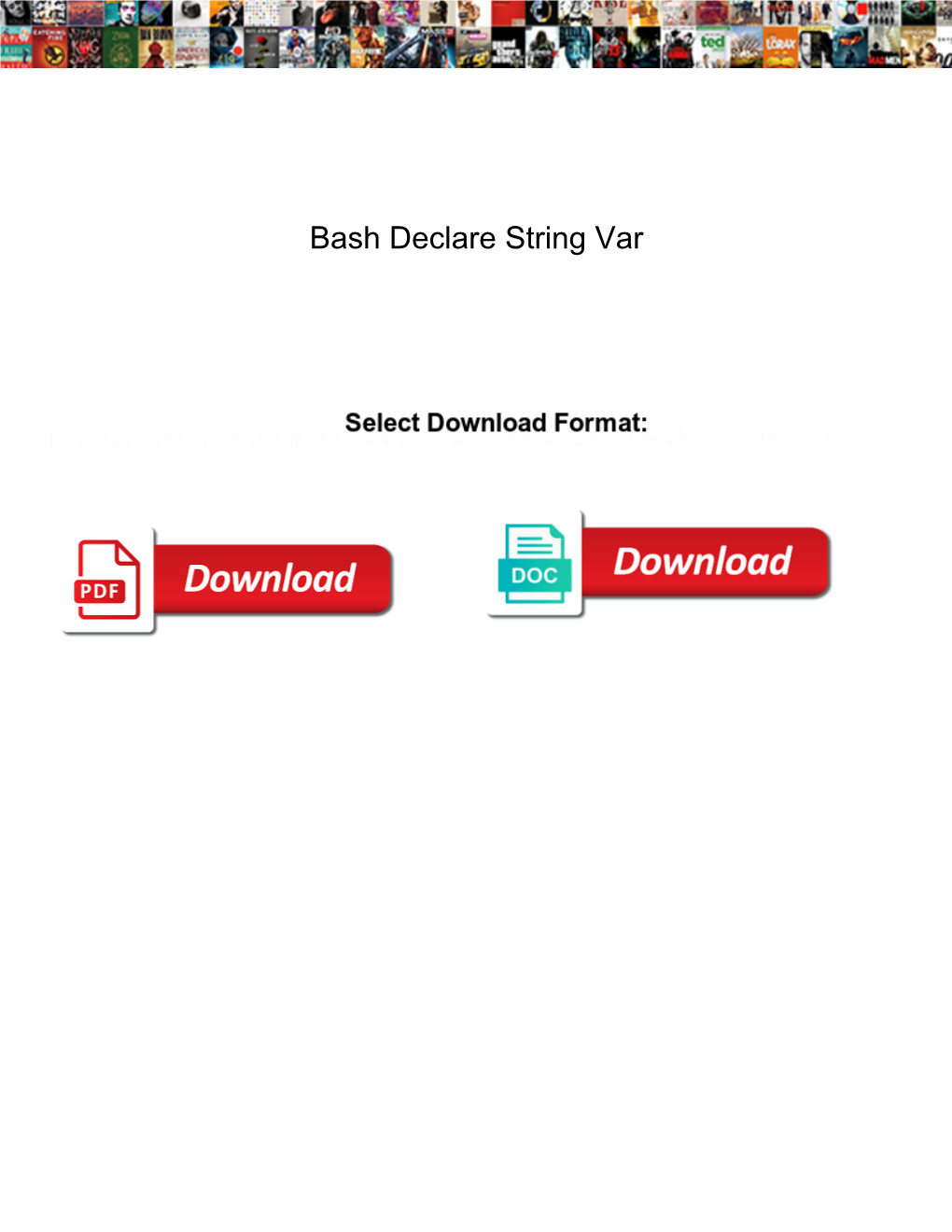 Bash Declare String Var