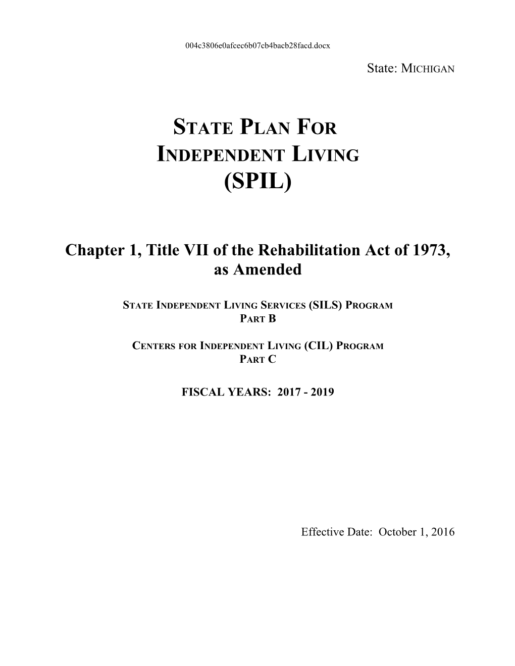 State Plan for Independent Living 2010 Extension Instrument (MS Word)