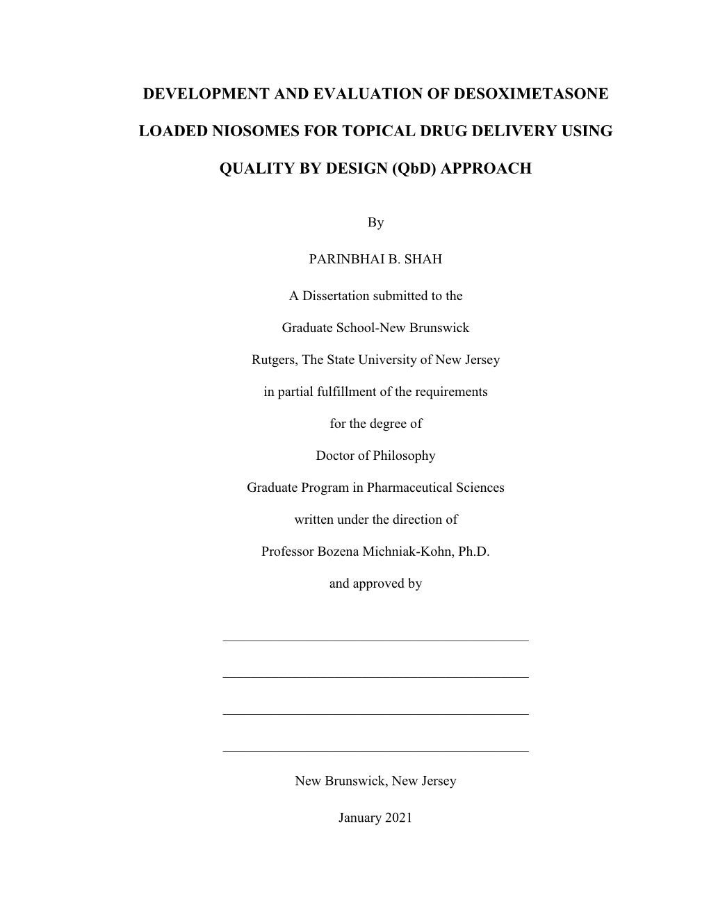 Development and Evaluation of Desoximetasone