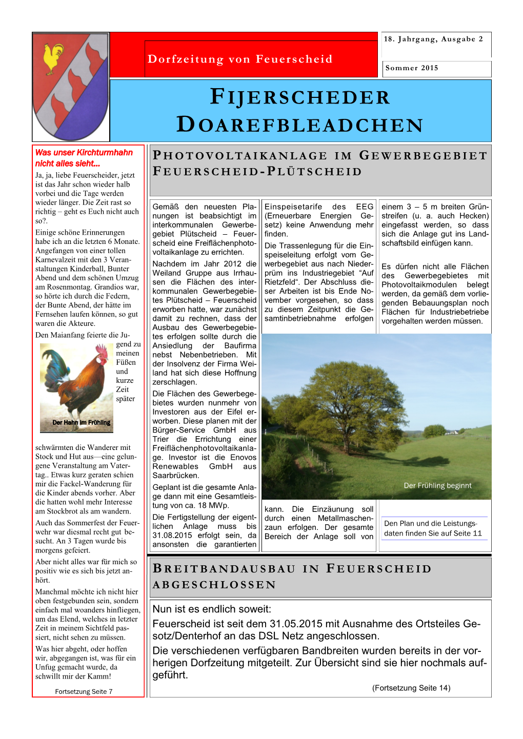 Ausgabe 2/18 Sommer 2015