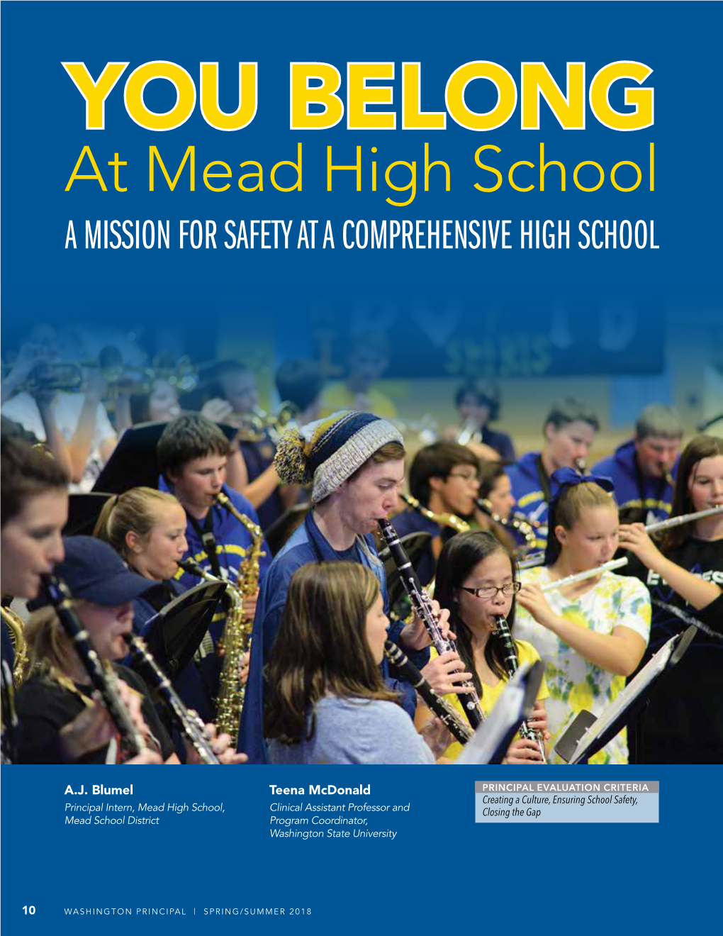 At Mead High School a MISSION for SAFETY at a COMPREHENSIVE HIGH SCHOOL