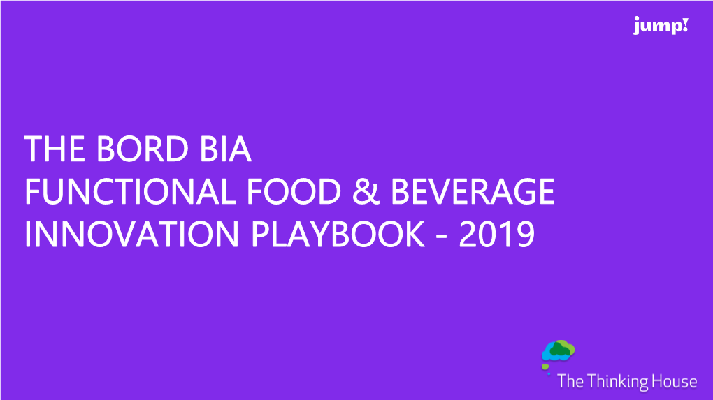 The Bord Bia Functional Food & Beverage Innovation Playbook
