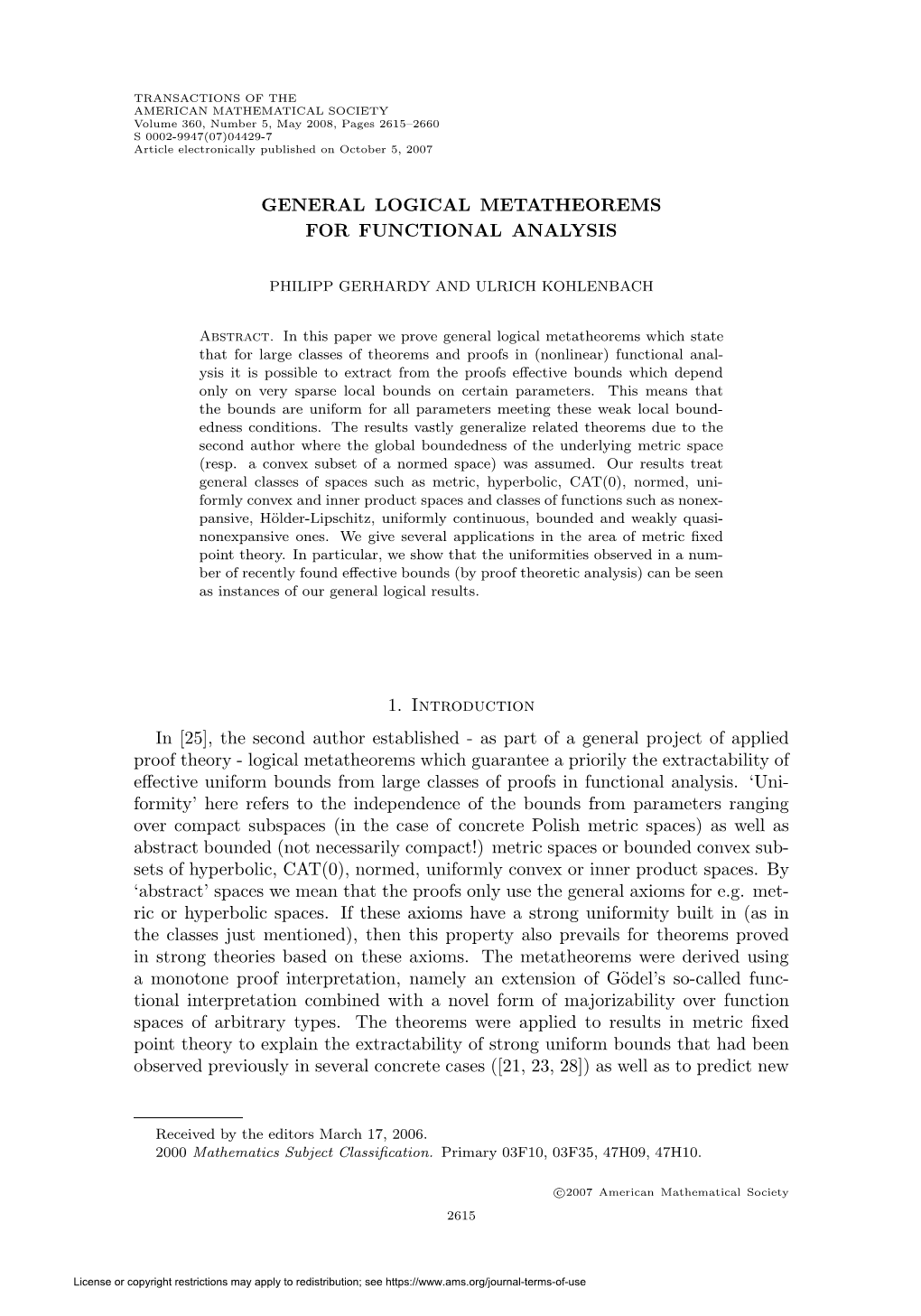 General Logical Metatheorems for Functional Analysis