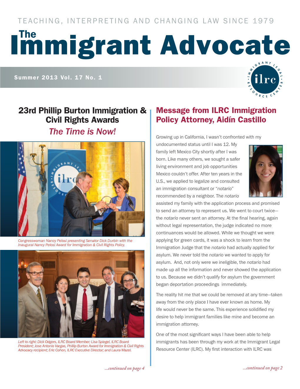 Immigrant Advocate Summer 2013 Vol