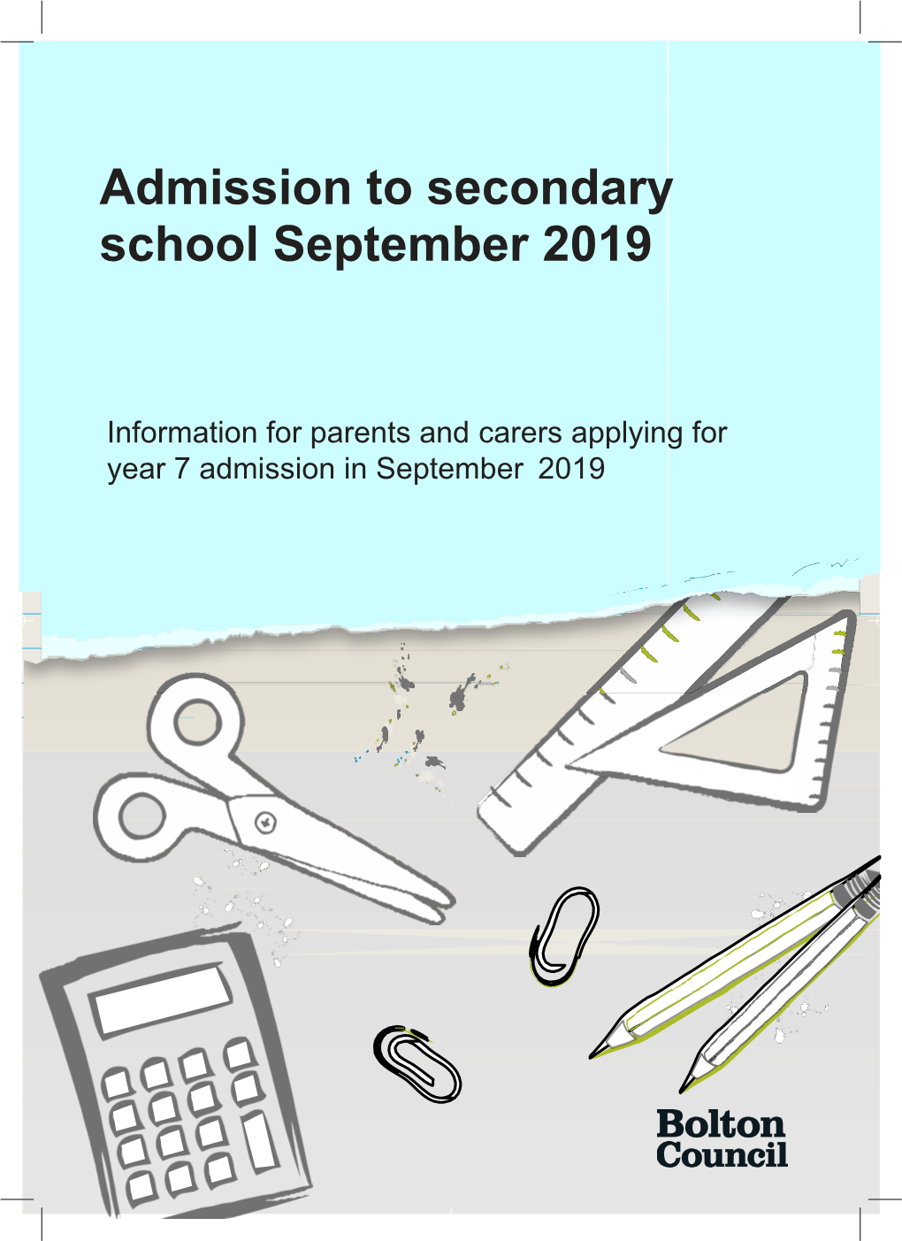 Admission to Secondary School September 2019