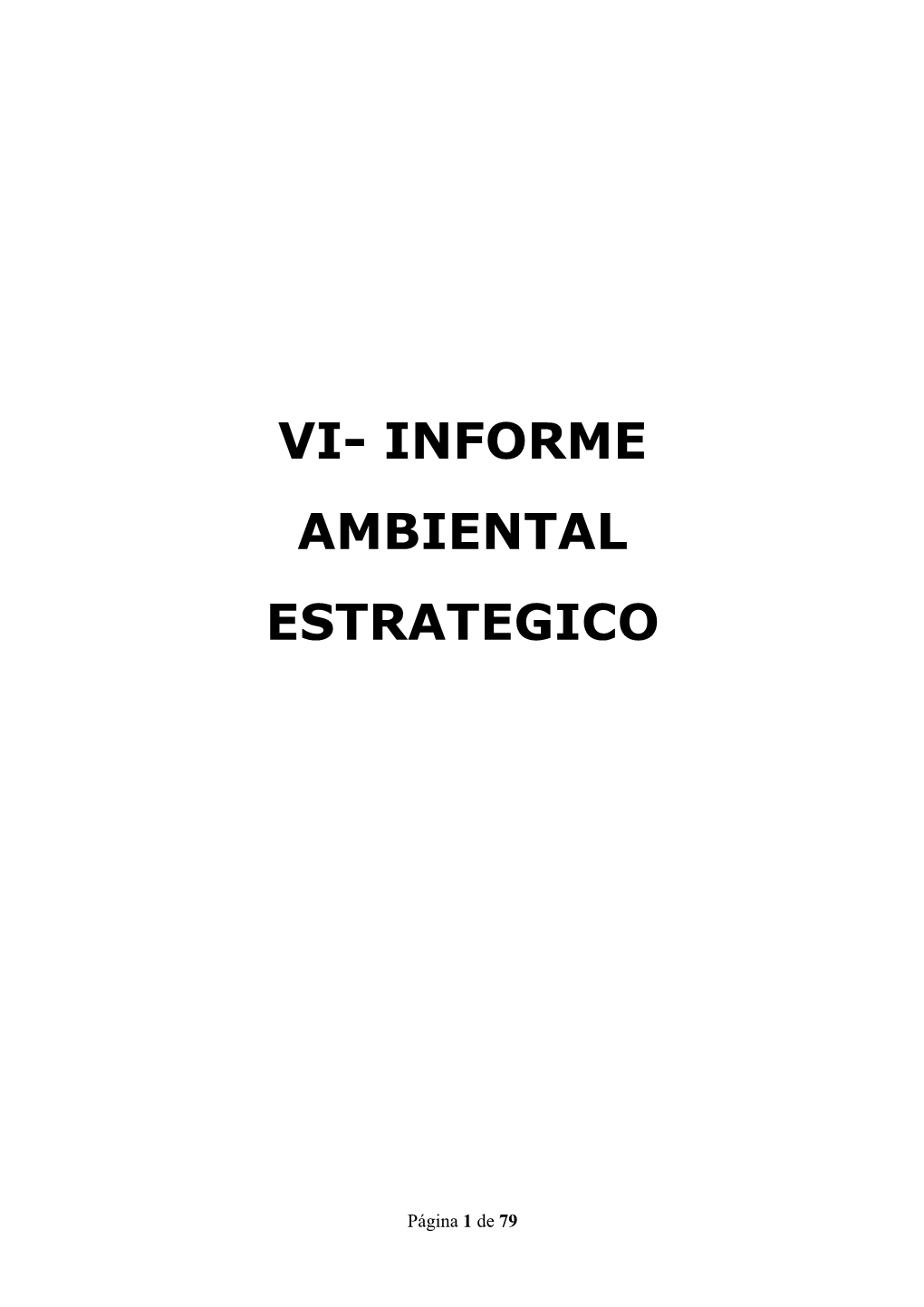 Informe Ambiental Estrategico