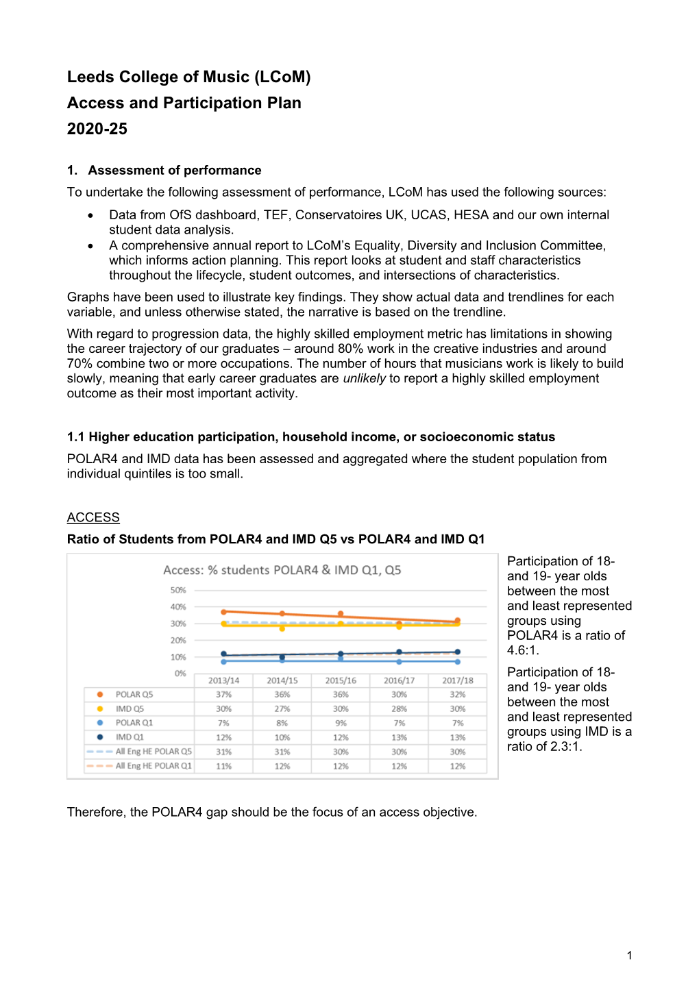 (Lcom) Access and Participation Plan 2020-25