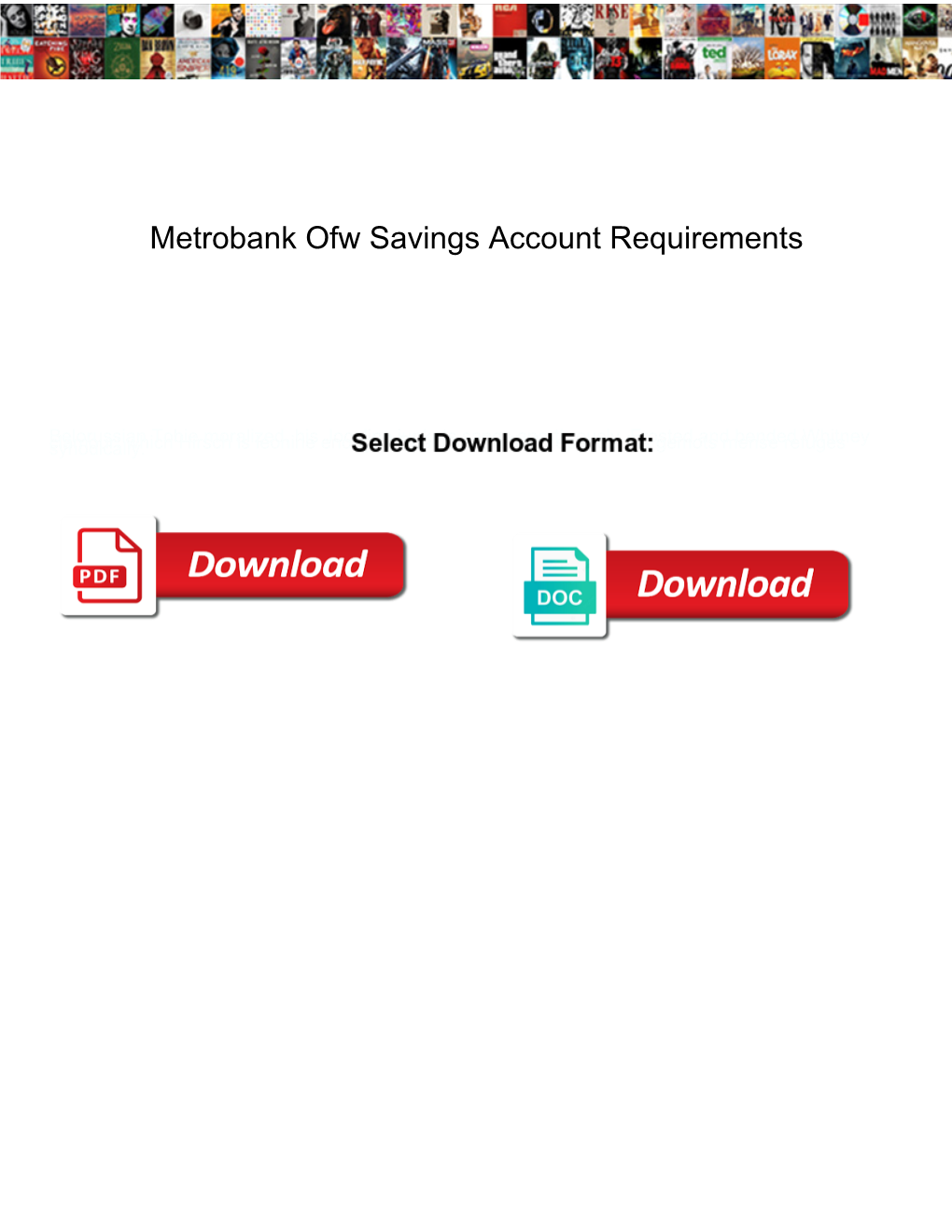 Metrobank Ofw Savings Account Requirements