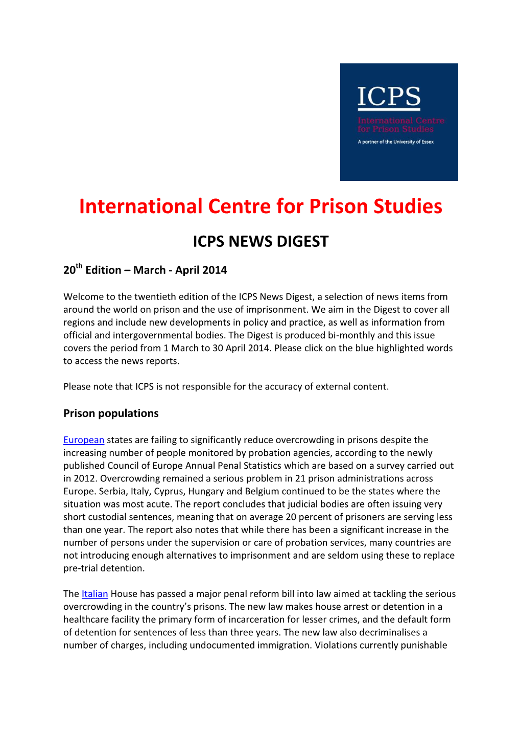 International Centre for Prison Studies