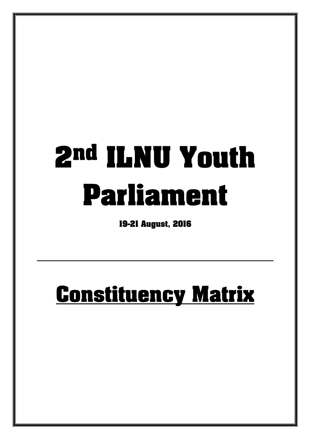 2 ILNU Youth Parliament