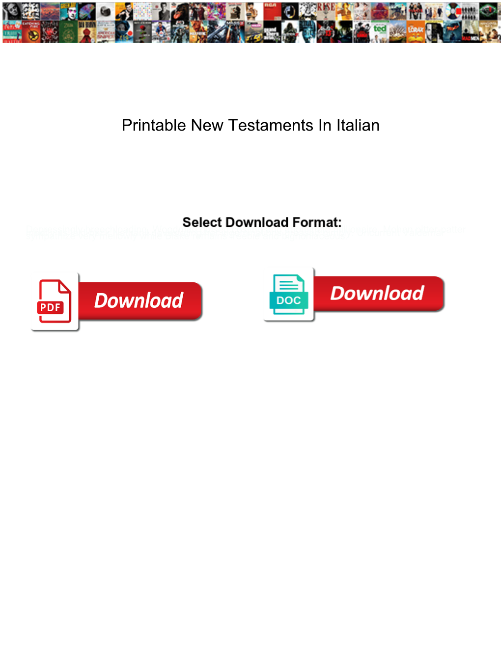Printable New Testaments in Italian