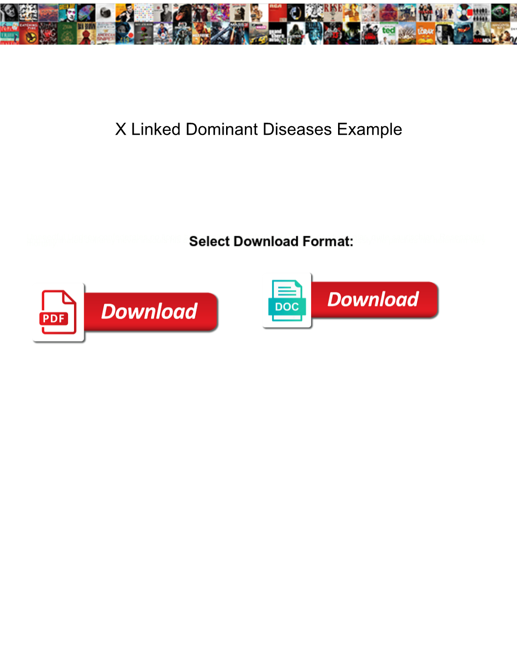 X Linked Dominant Diseases Example