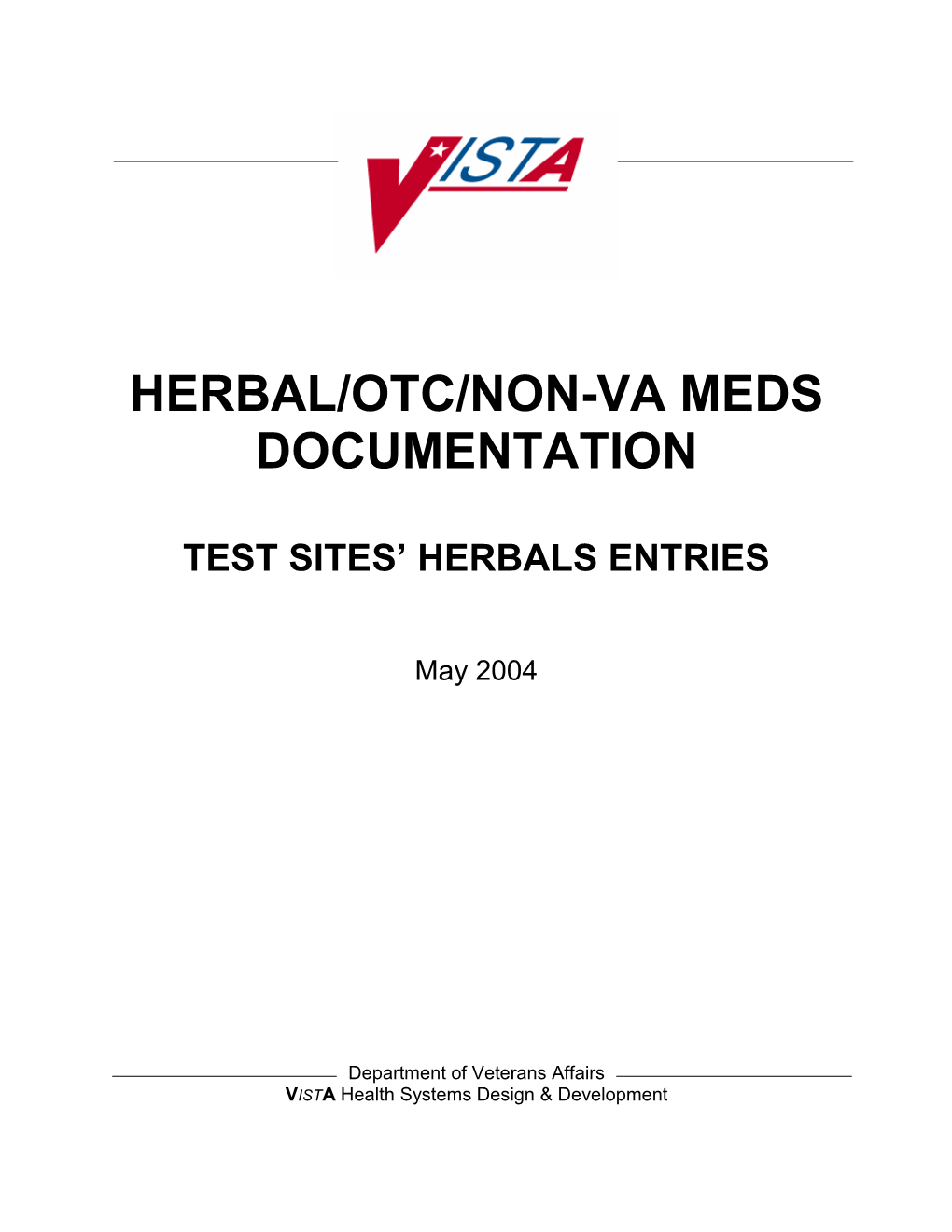 VA Manual for Herbals (Non-VA Meds)