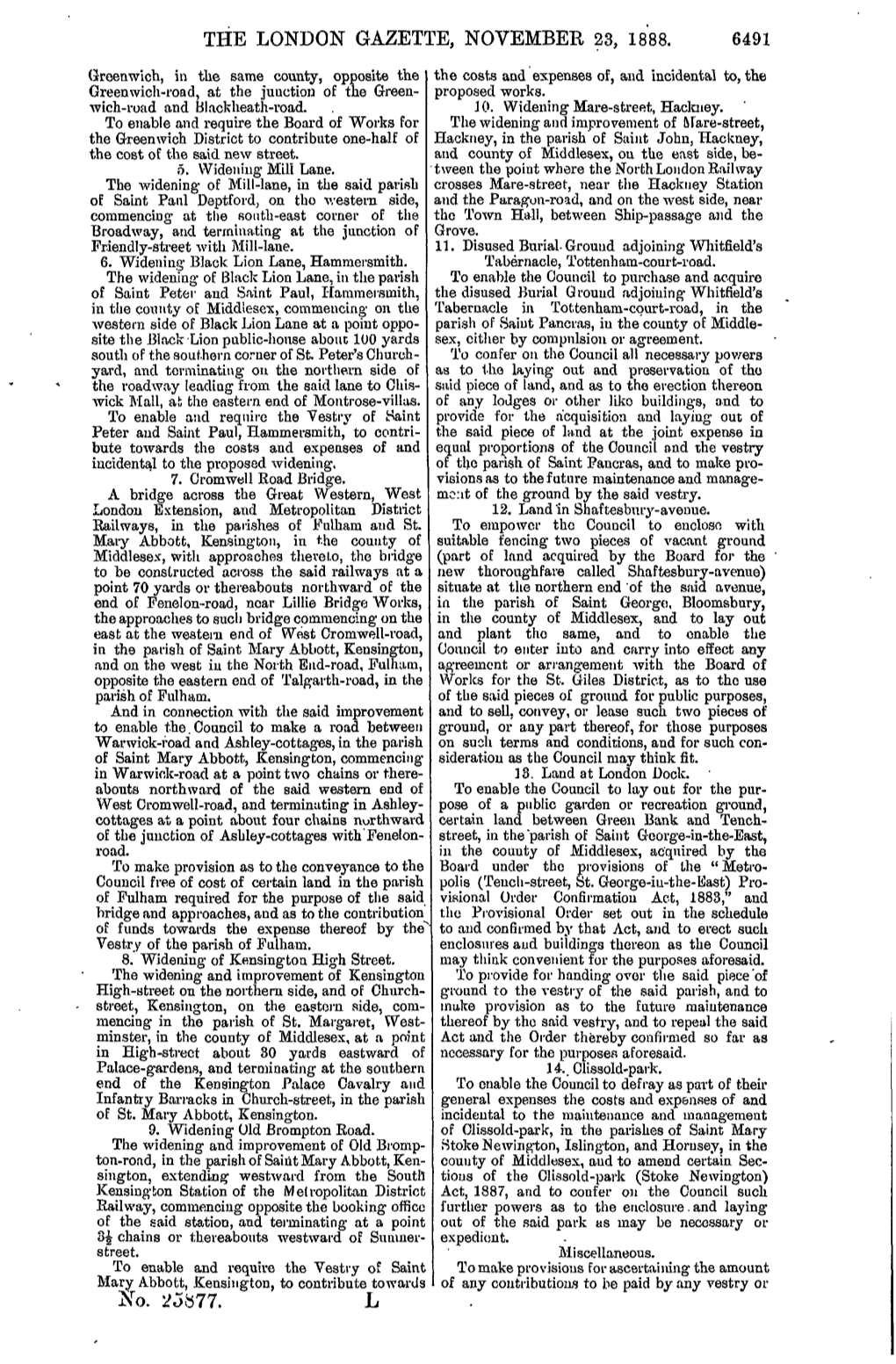 The London Gazette, Issue 25877, Page 6491