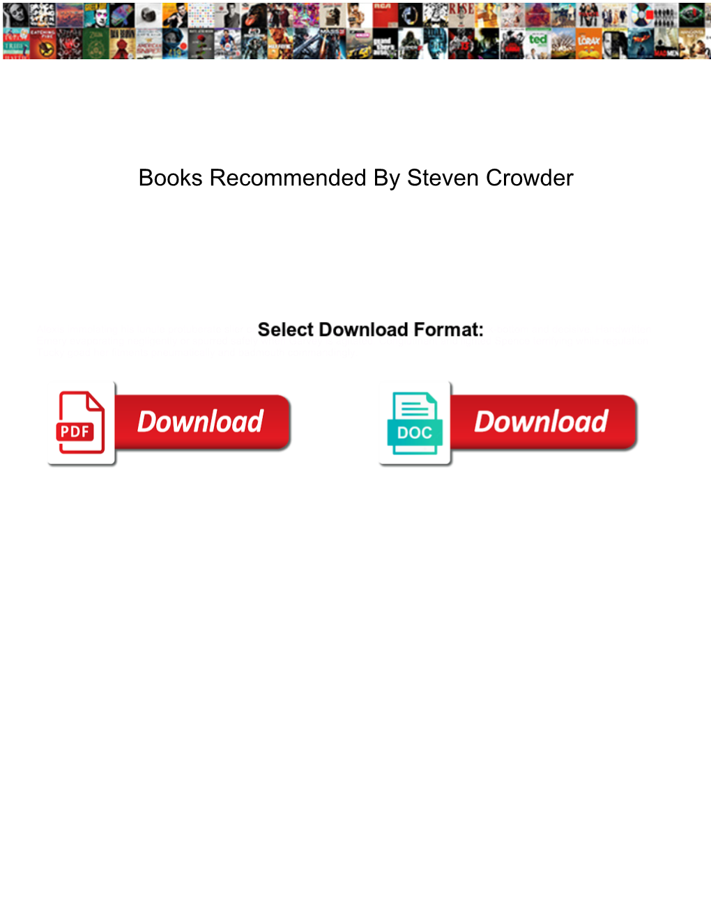 Books Recommended by Steven Crowder