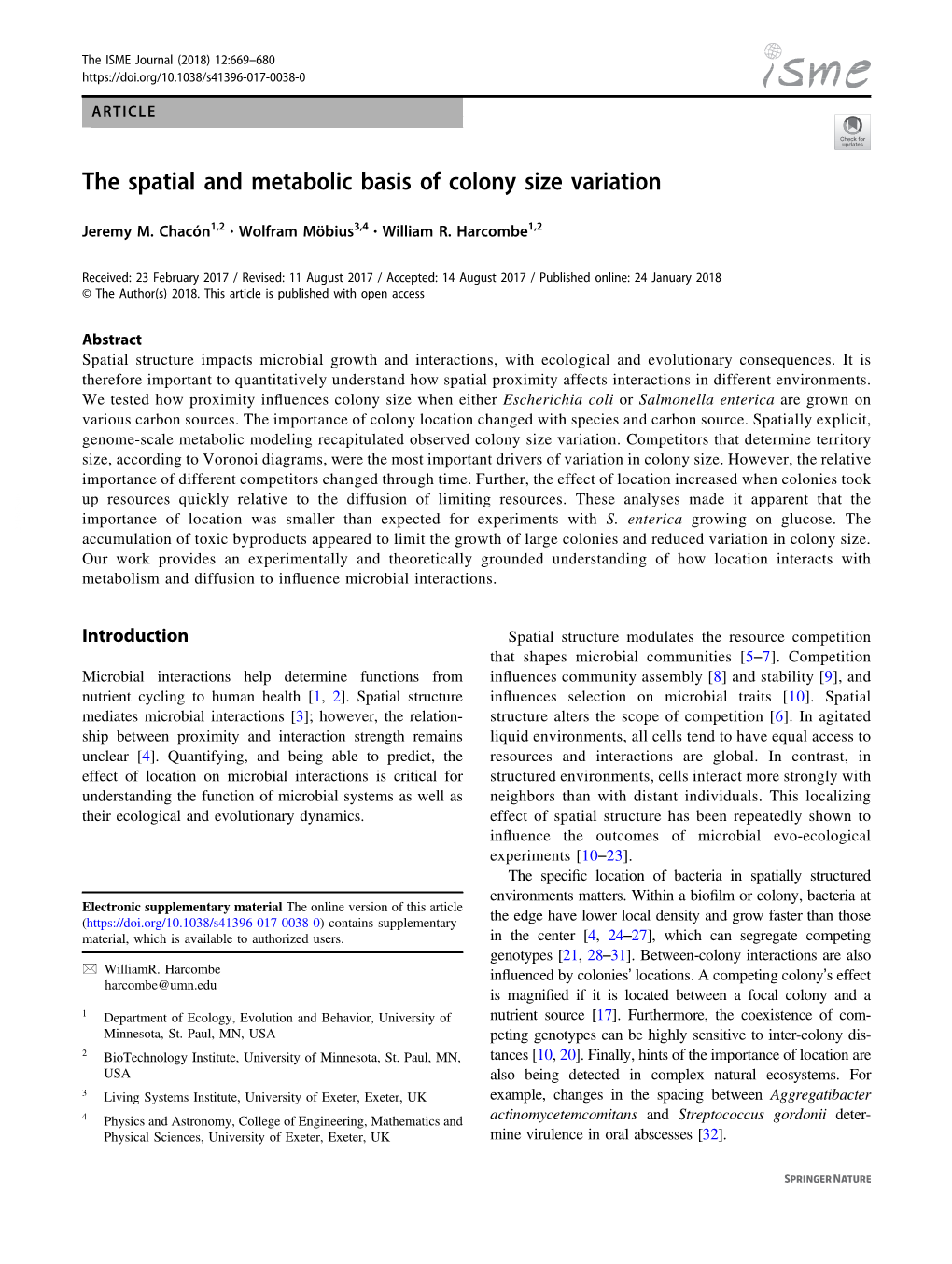 The Spatial and Metabolic Basis of Colony Size Variation