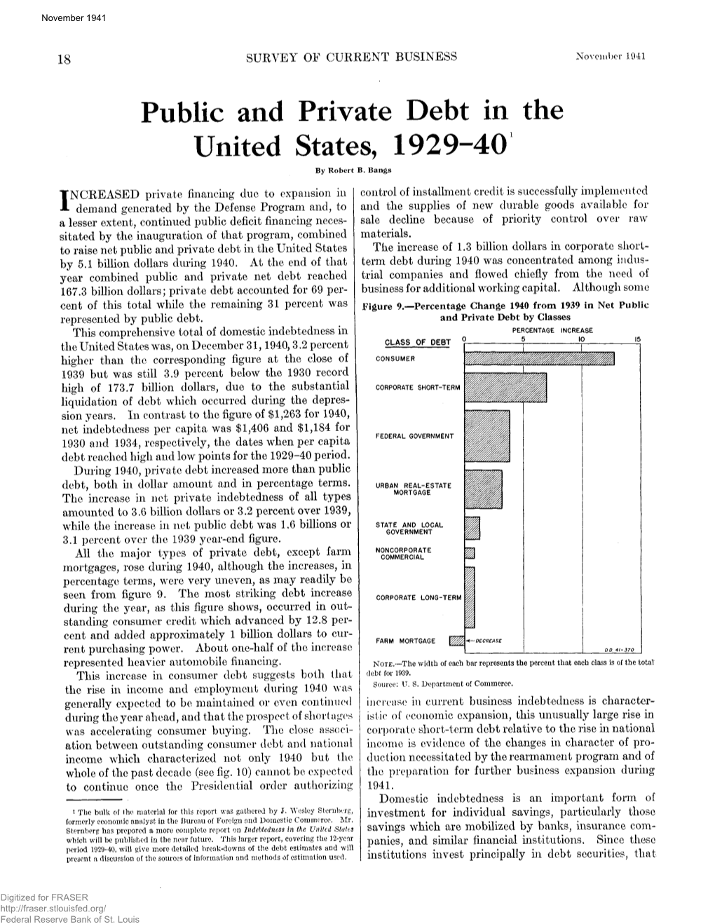Public and Private Debt in the United States, 1929-40 by Robert B