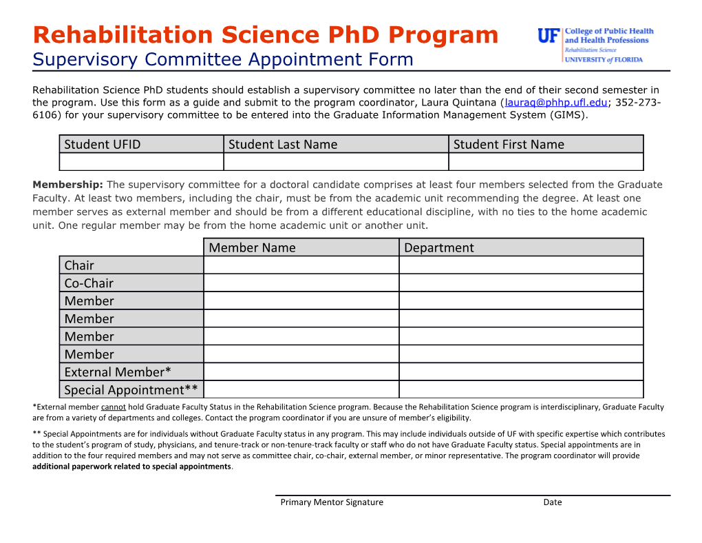 Rehabilitation Science Phd Program