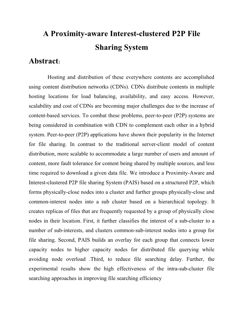 A Proximity-Aware Interest-Clustered P2P File