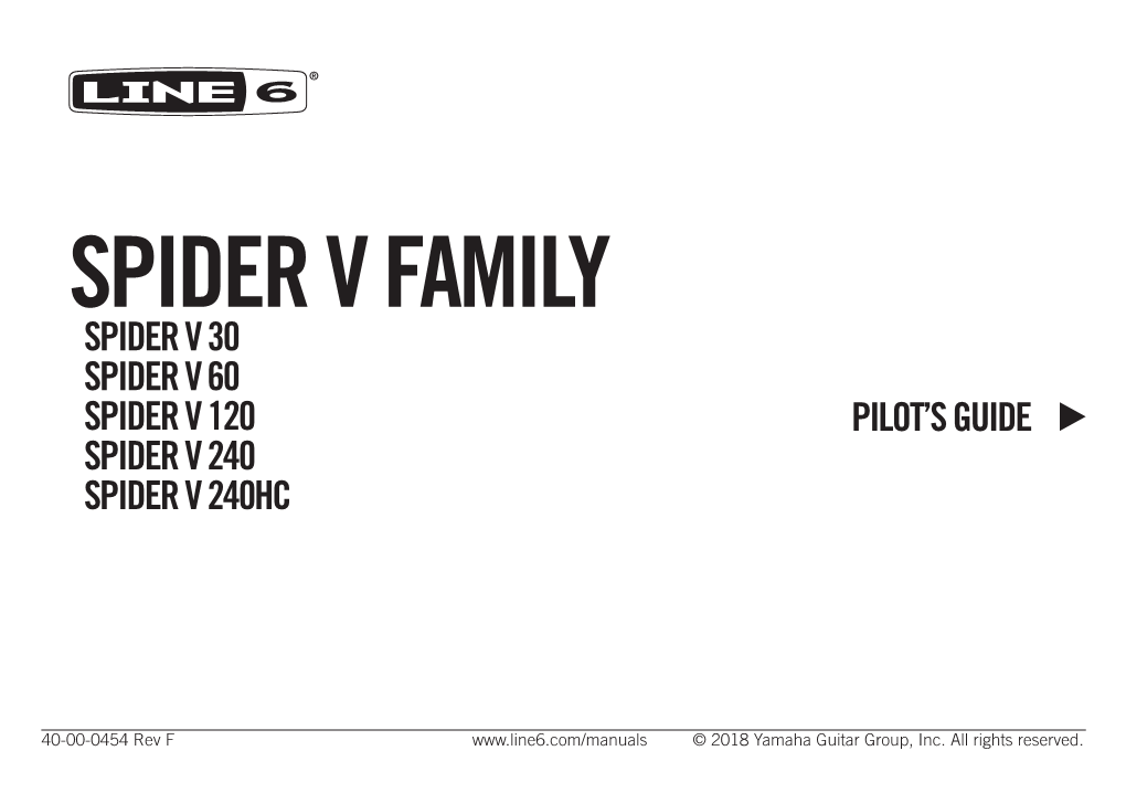 Line 6 Spider V Family Pilot's Guide