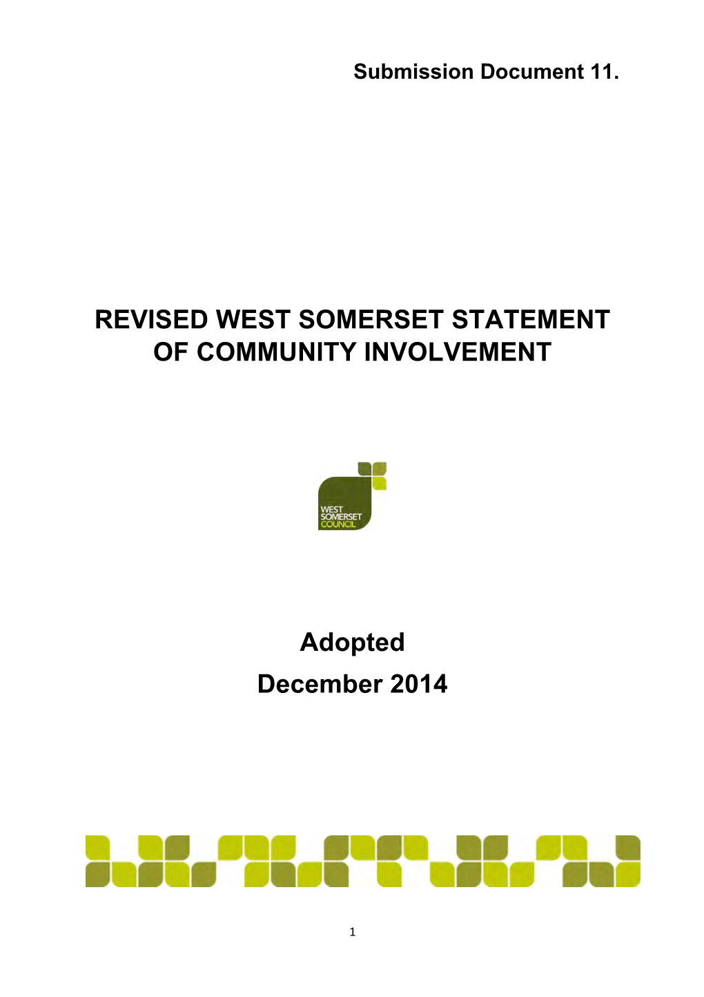 Revised West Somerset Statement of Community Involvement 2014