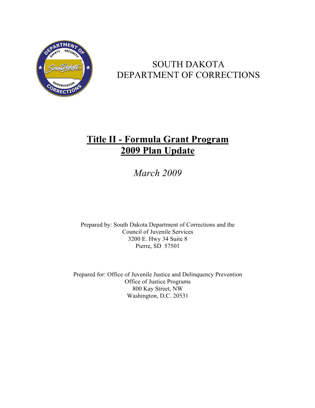 South Dakota Department of Corrections