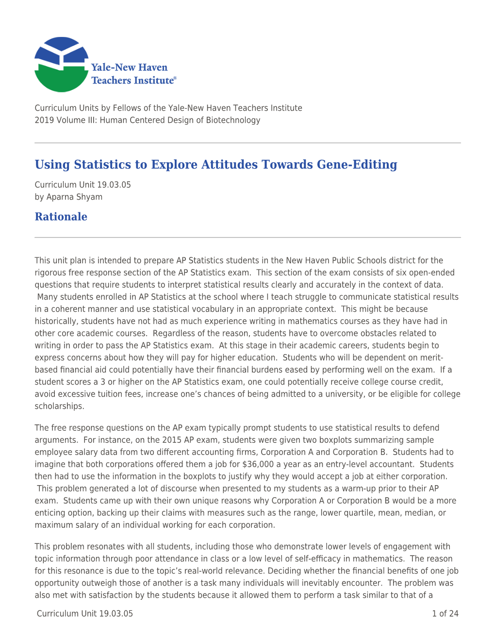 Using Statistics to Explore Attitudes Towards Gene-Editing