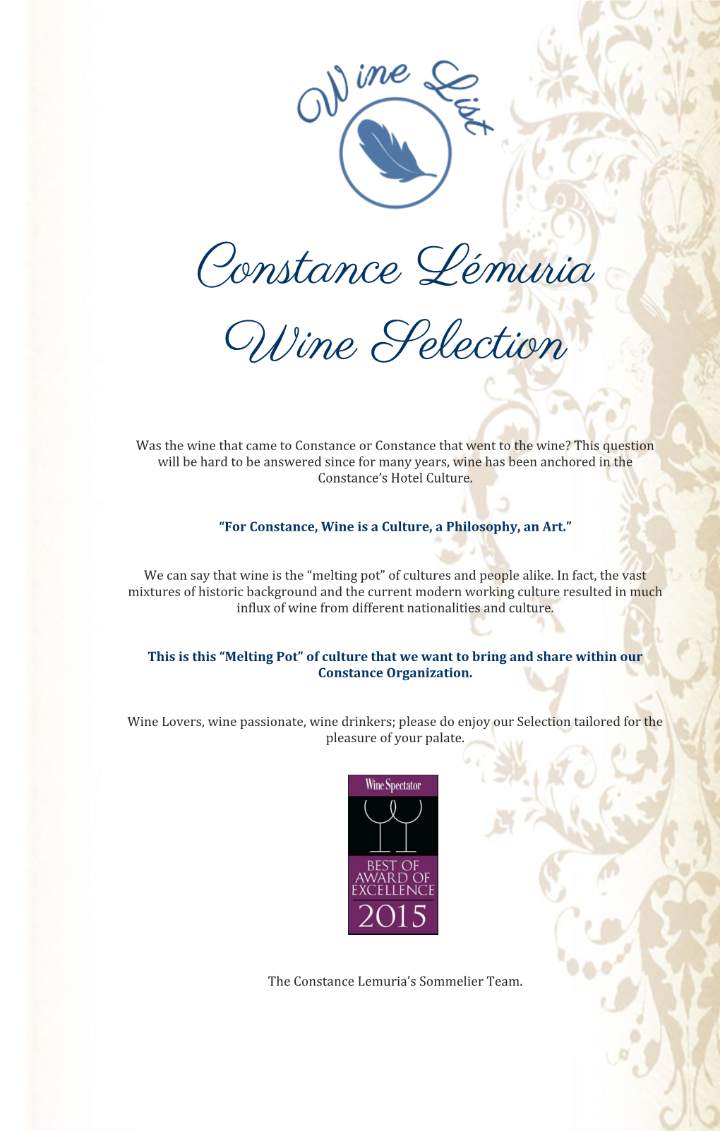 Constance Lémuria Wine Selection