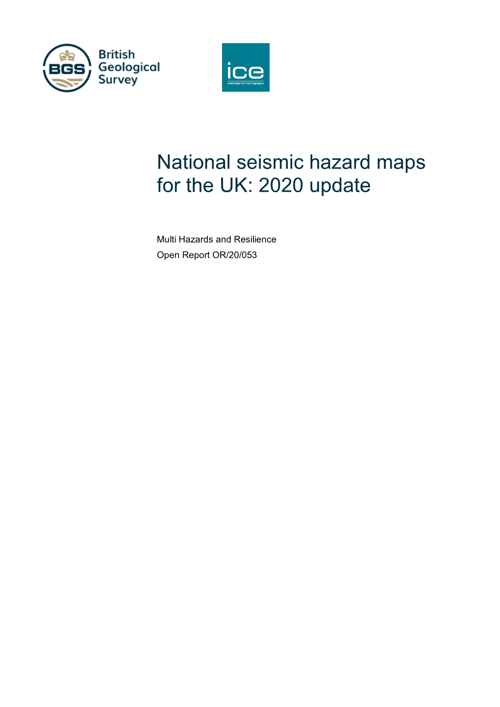 National Seismic Hazard Maps for the UK: 2020 Update