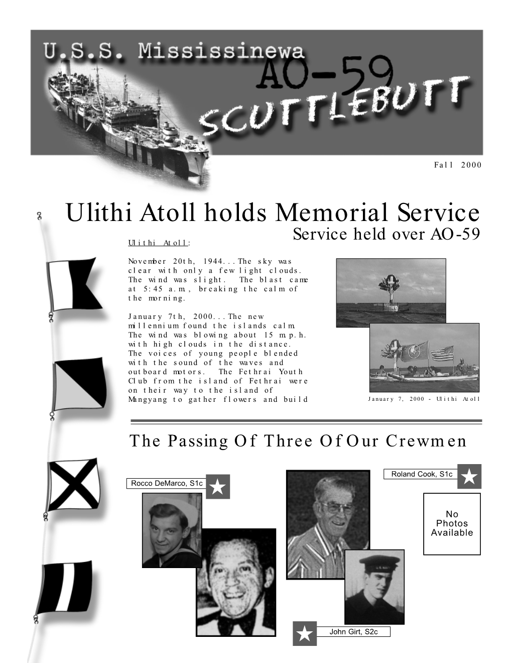 Ulithi Atoll Holds Memorial Service