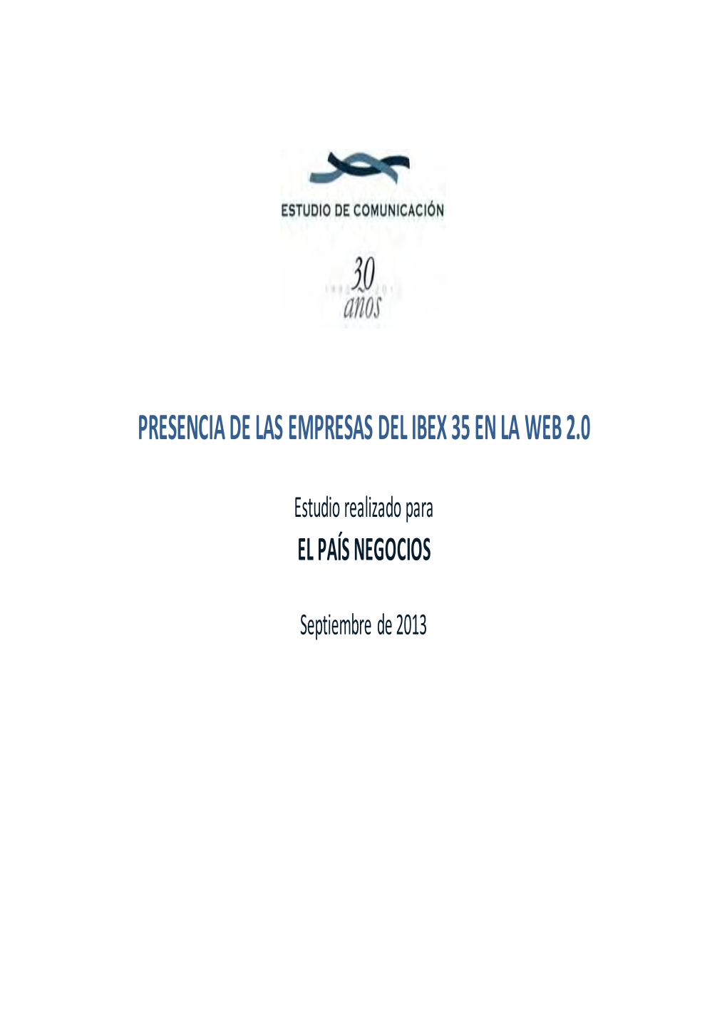 Presencia De Las Empresas Del Ibex 35 En La Web 2.0