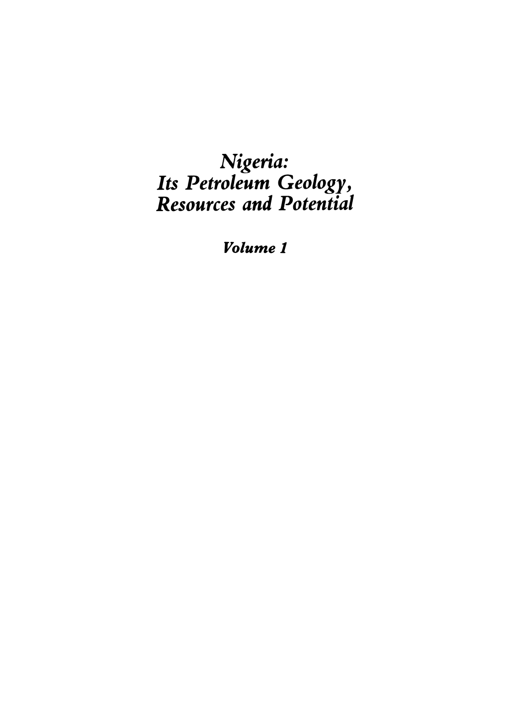 Nigeria: Its Petroleum Geology, Resources and Potential