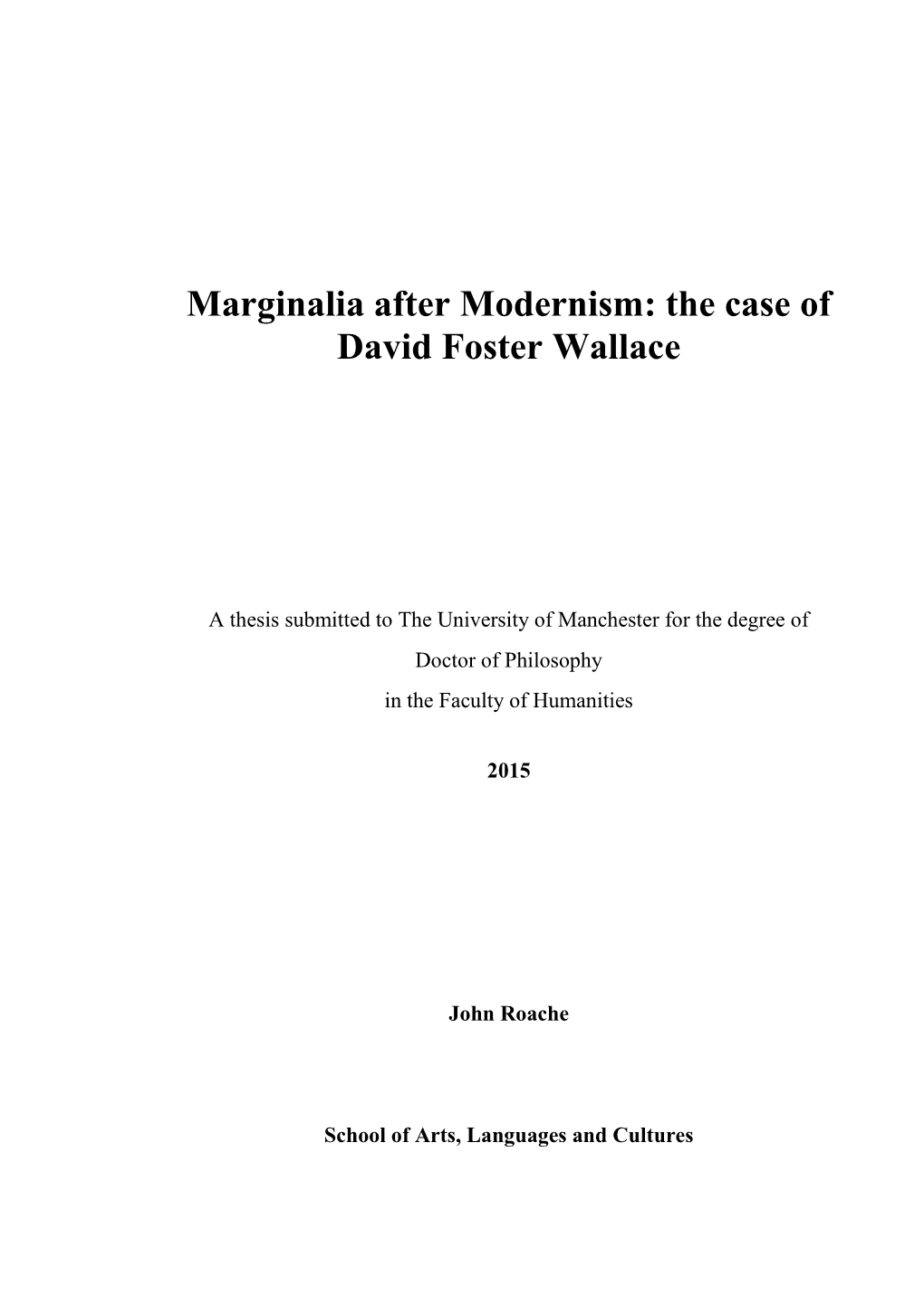 The Case of David Foster Wallace