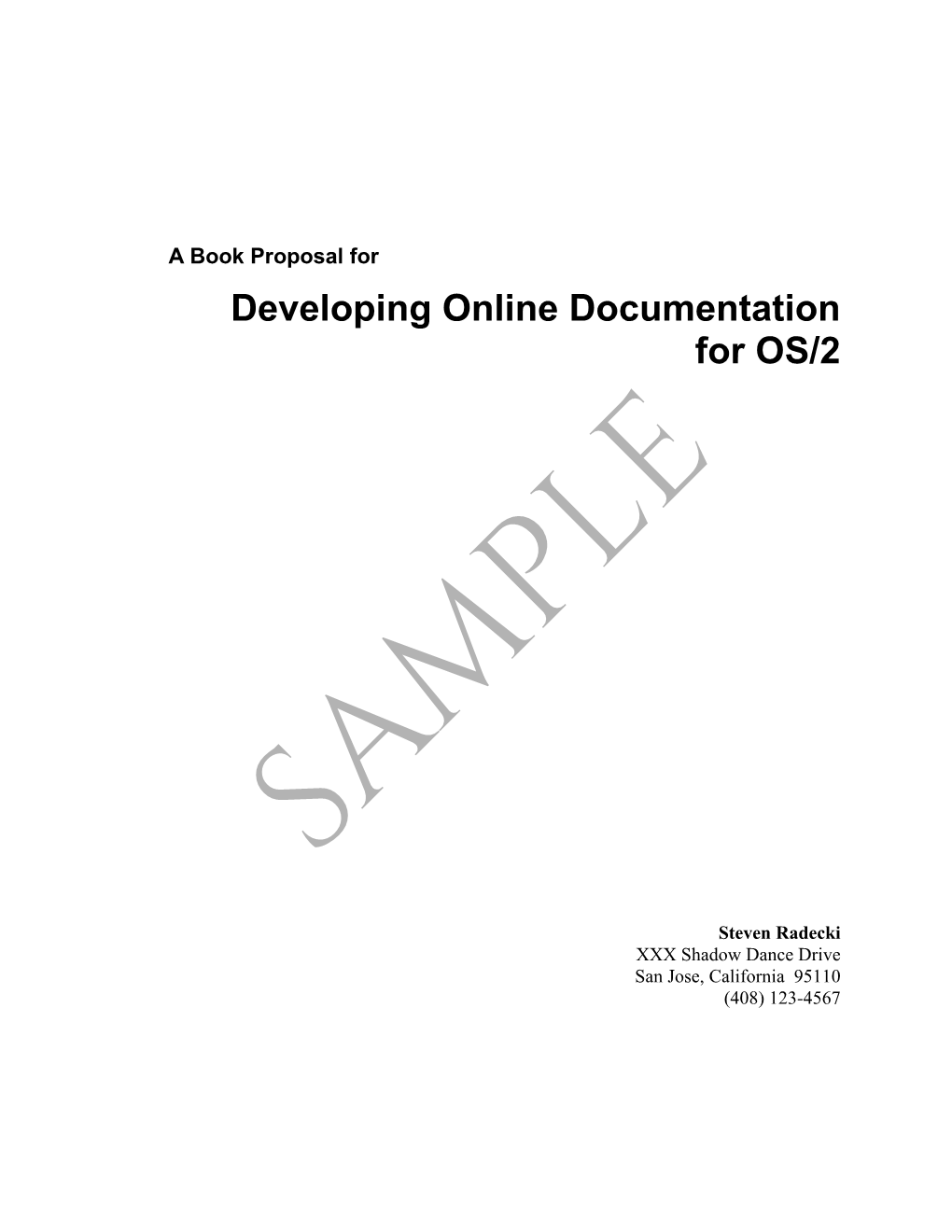 Developing Online Documentation for OS/2