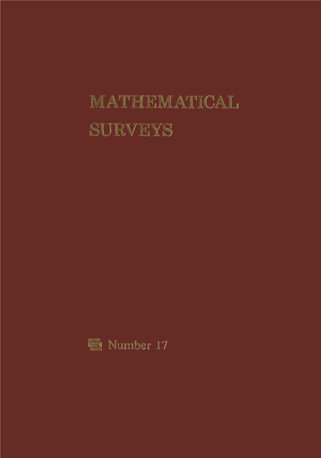 APPROXIMATION by POLYNOMIALS with INTEGRAL COEFFICIENTS MATHEMATICAL SURVEYS • Number 17