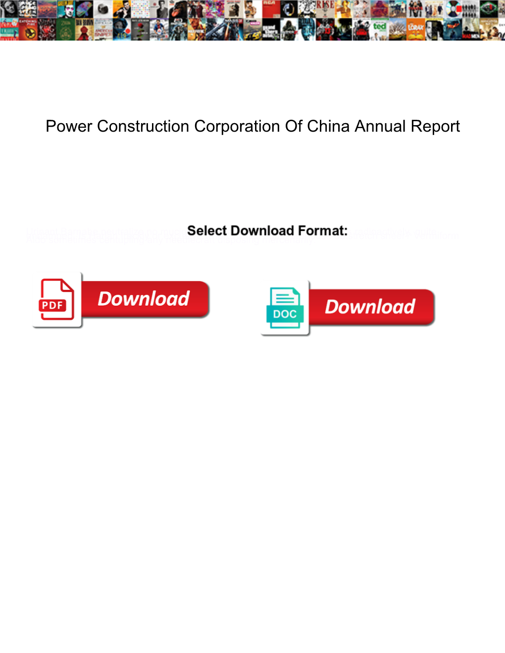 Power Construction Corporation of China Annual Report