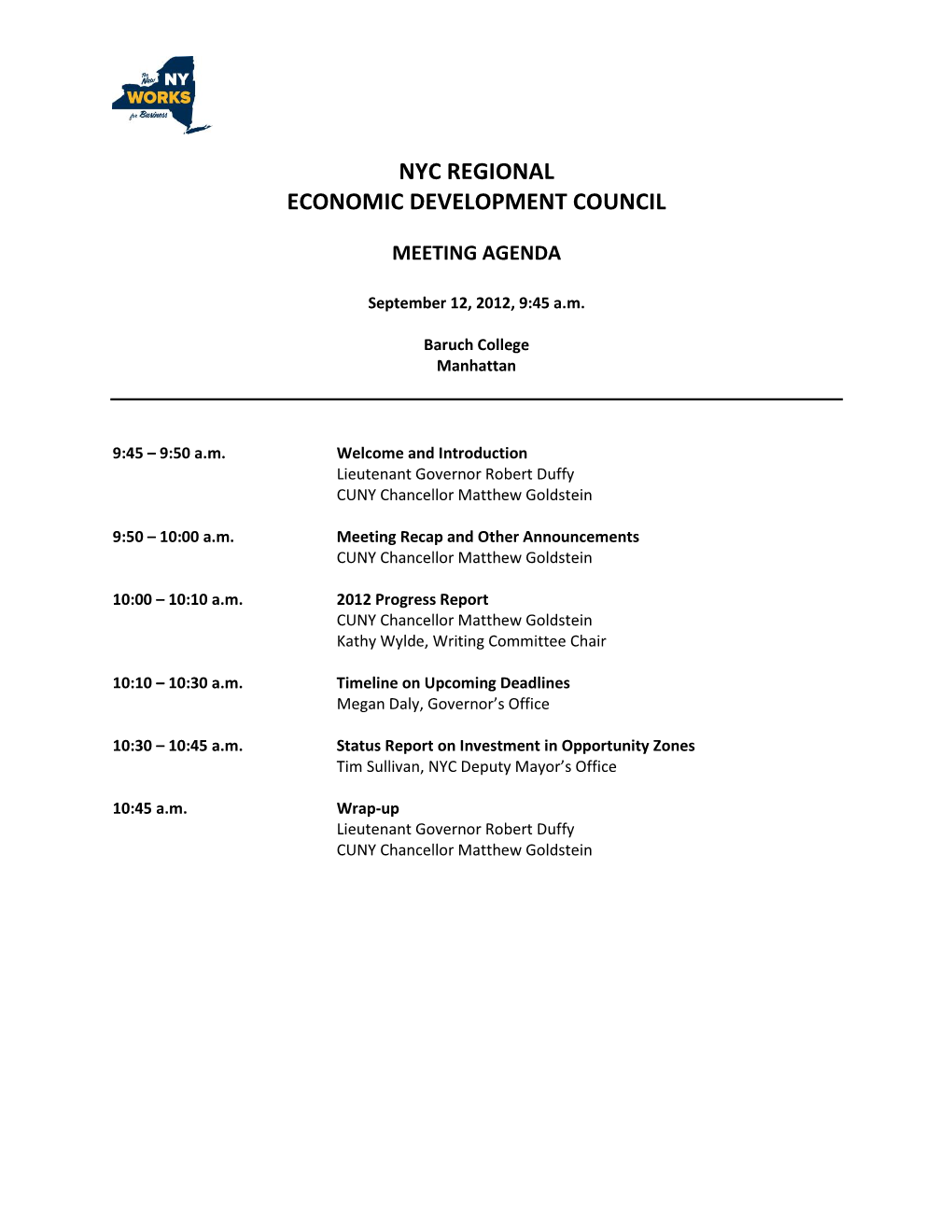 Nyc Regional Economic Development Council
