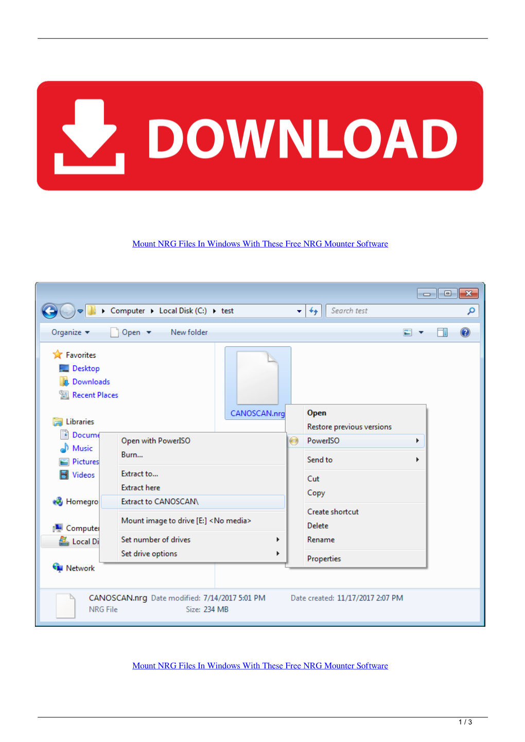 Mount NRG Files in Windows with These Free NRG Mounter Software